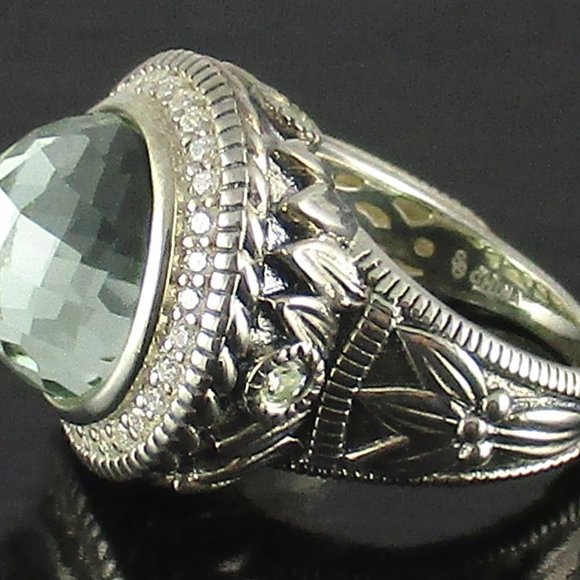 Seidengang Mint Quartz & Diamonique Ring - Picture 7 of 15